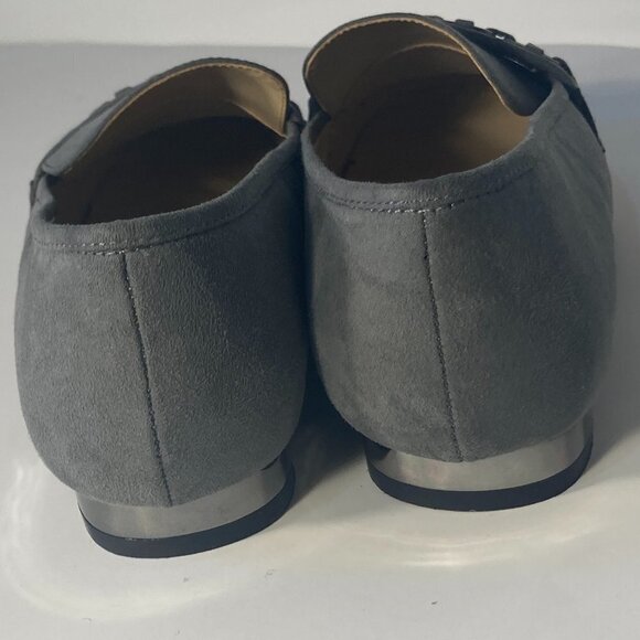 Cato SZ 8 gray suede square toe classic loafer office essential street style - Picture 6 of 9